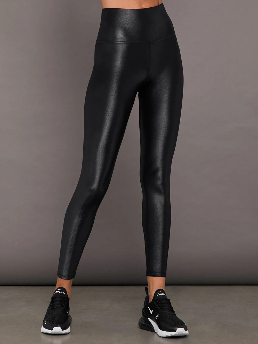 215-Carbon38 Takara Shine High Waisted Leggings Women's Size Small Black EUC